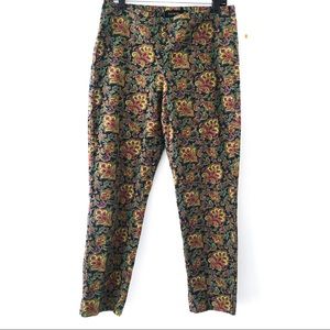 Talbot colorful paisley curvy straight jean